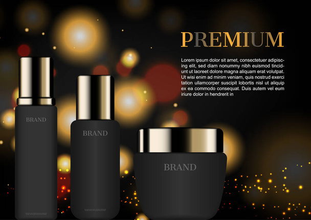 Premium annonce de soins de la peau avec fond lumineux scintillant
 - Vecteur, image