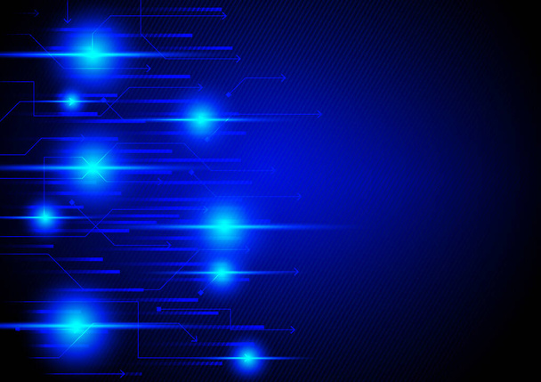 Концепция высокоскоростного интернета, цифровая схема и синий перламутровый свет
 - Вектор,изображение