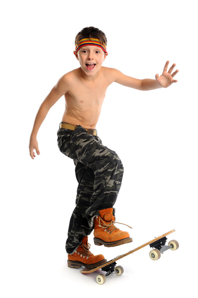 a fiú korcsolya - Fotó, kép