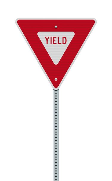 Векторная иллюстрация дорожного знака Yield downward-pointing triangle
 - Вектор,изображение