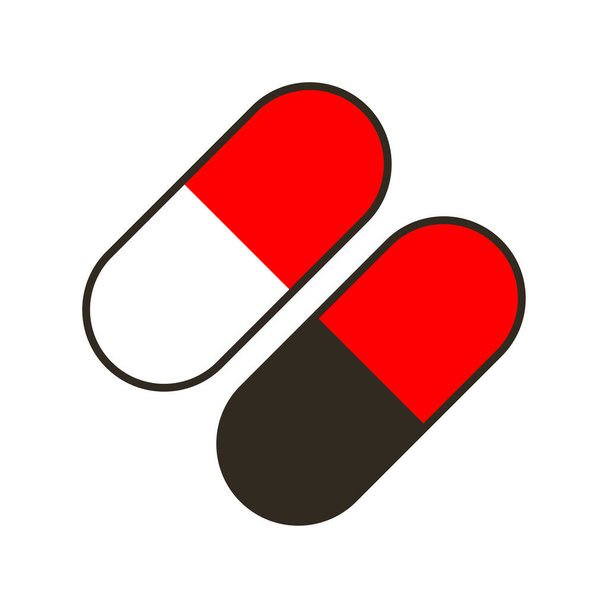 Virus pills tablets medical help icon vector - Vektor, Bild