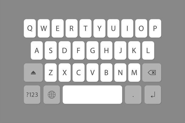 keyboard phone vector button on flat style. Mobile interface - Vector, Image