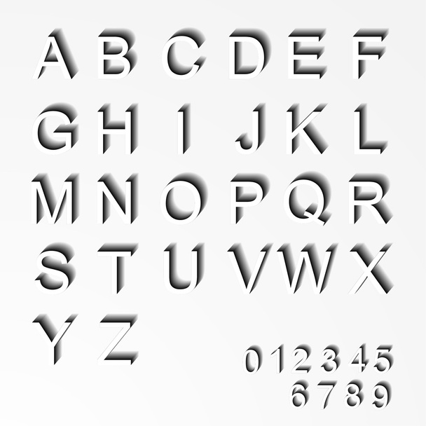 Alphabet with numeral. - Vector, Image