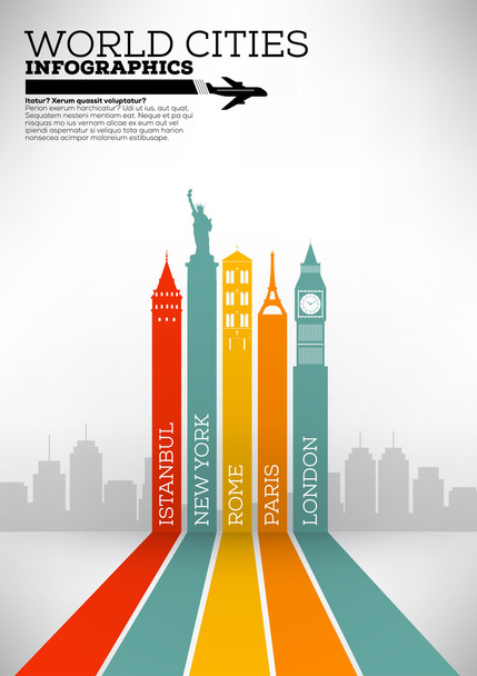 Плакат больших городов
 - Вектор,изображение