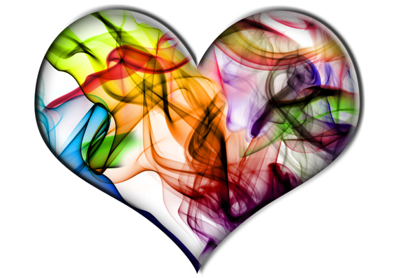 Colores kouře srdce - Fotografie, Obrázek