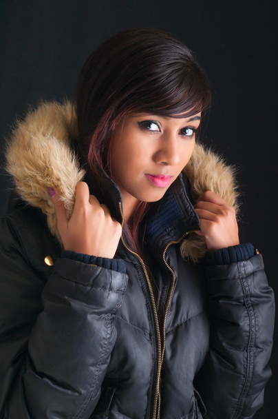 Pretty Young Woman in Fur Parka - Photo, Image
