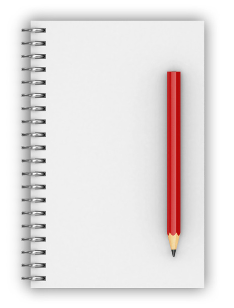 Spiral notebook and pencil - Foto, immagini
