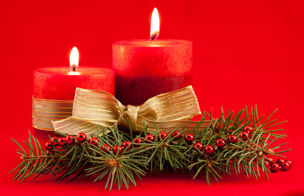 Червона свічка з ялинкою
 - Фото, зображення