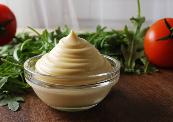 sauce of sour cream mayonnaise - Foto, afbeelding