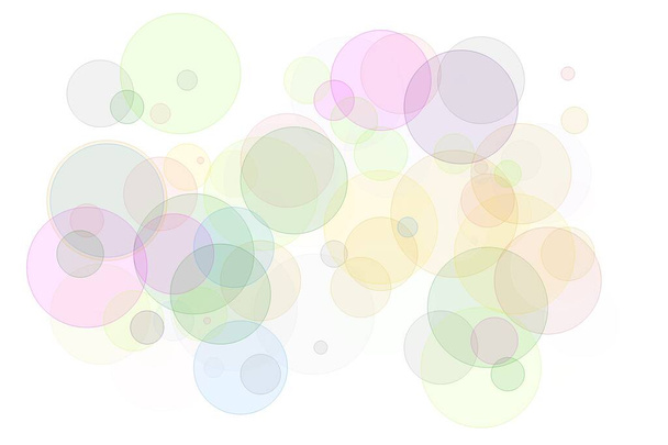 Абстрактная минималистская сине-розовая серо-желто-зеленая фиолетовая иллюстрация с кругами и белым фоном
 - Фото, изображение