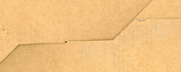 textura de cartón ondulado marrón ancho útil como fondo - Foto, Imagen