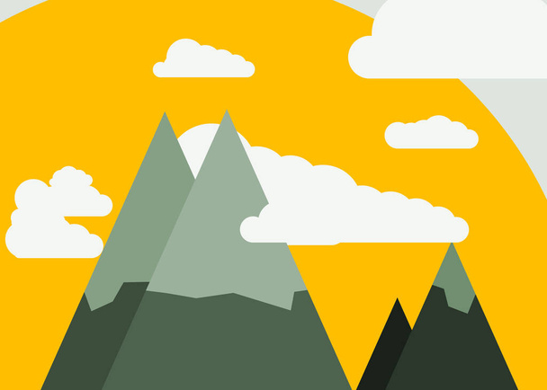 художньо барвисті гори Панорамні Векторні ілюстрації
 - Вектор, зображення