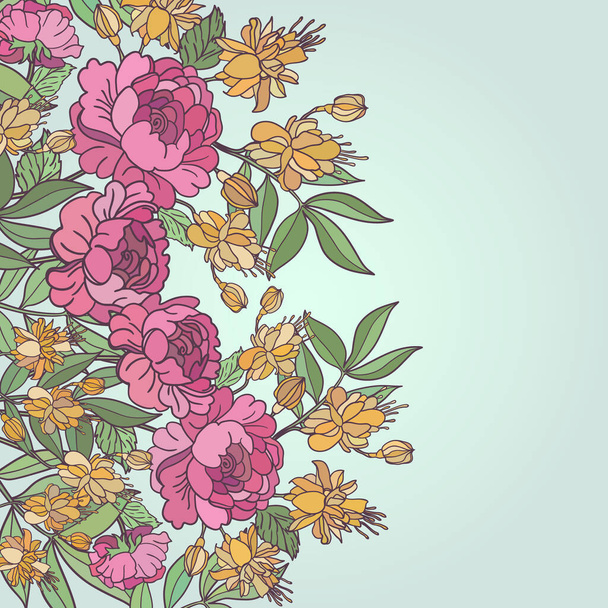 テキストの場所とベクトル抽象的な花の背景 - ベクター画像