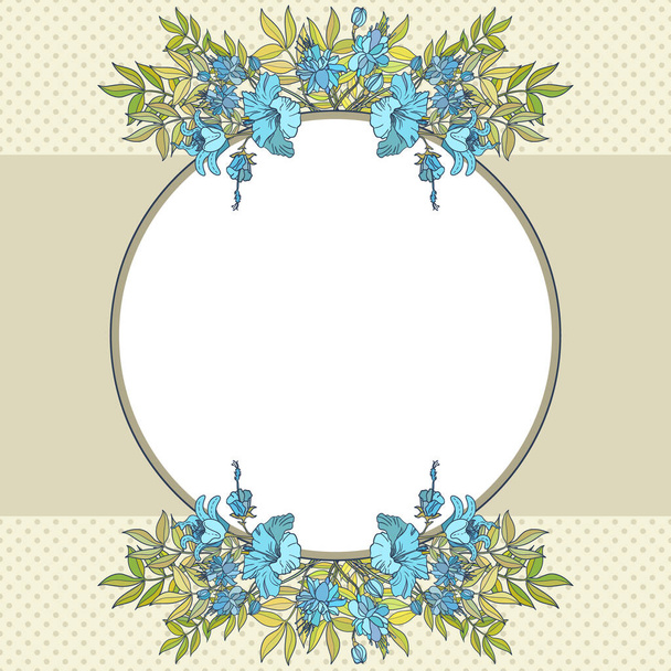 Cadre floral vectoriel abstrait avec place de texte
 - Vecteur, image