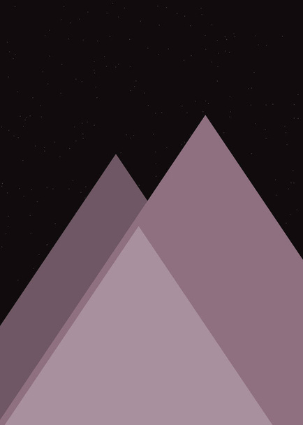 Minimalistic art vector illustration concept with mountains - Vector, Image