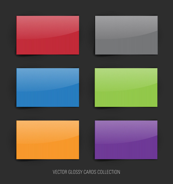 Vector textured glossy cards - Wektor, obraz
