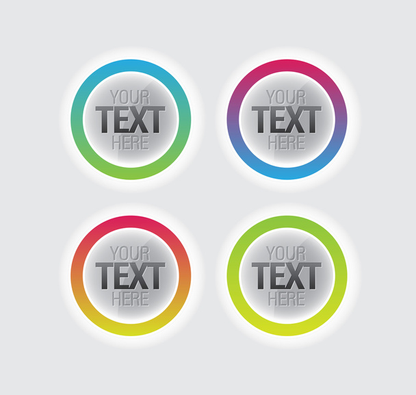 A set of vector colorful round banners - Διάνυσμα, εικόνα