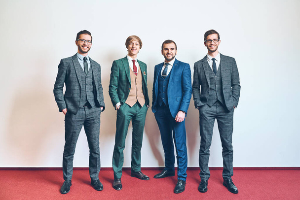 A group of young people in business suits. Business team, leadership. Success concept - Foto, Bild