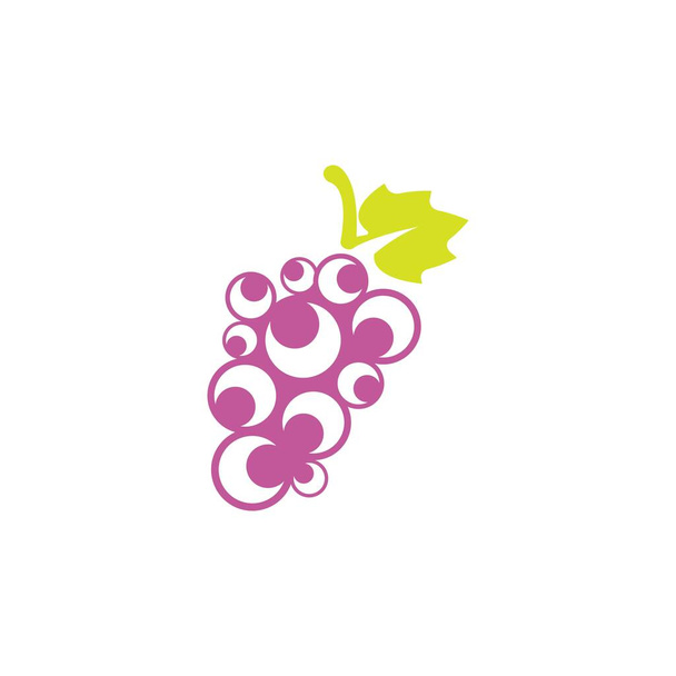 Grape vector illustration logo template icon - Vector, Image