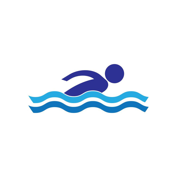 Úszó logó sablon vektor ikon design - Vektor, kép