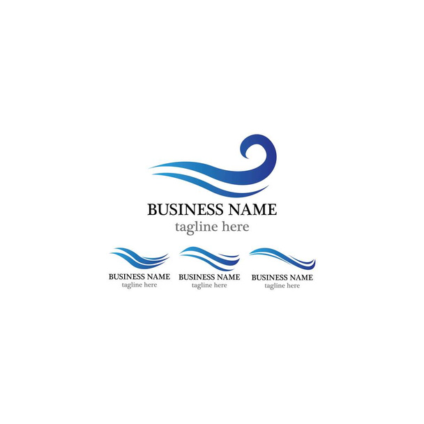Дизайн векторной иконки логотипа водяной волны
 - Вектор,изображение