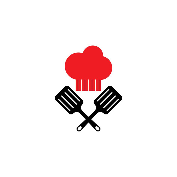 Chef-kok Logo sjabloon vector pictogram - Vector, afbeelding