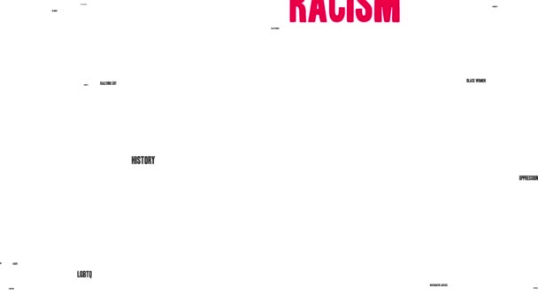 Rasszizmus szófelhő fehér alapon. - Felvétel, videó