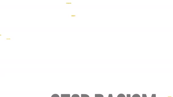 Stop Rassismus Wortwolke auf weißem Hintergrund. - Filmmaterial, Video