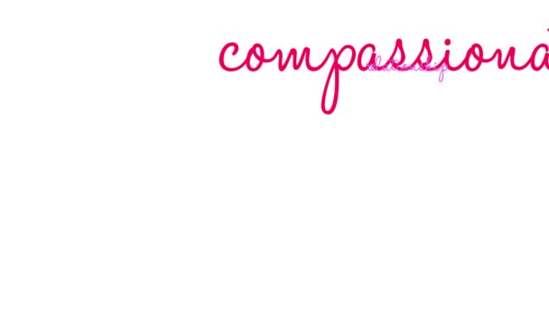 Compassionate word cloud on a white background. - Footage, Video