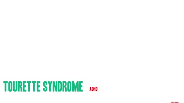 Tourette Syndrome word cloud on a white background. - Footage, Video