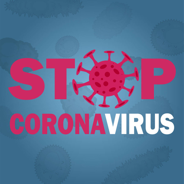 Stop coronavirus. Coronavirus outbreak in China. The fight against coronavirus. The danger of coronavirus and the risk to public health. Pandemic medical concept - Wektor, obraz