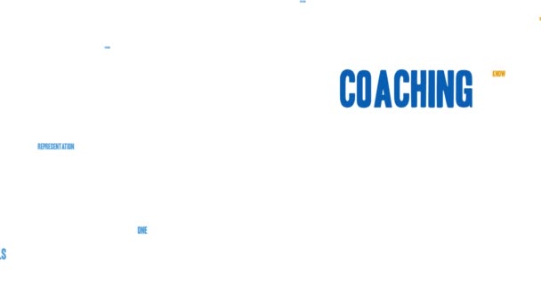 Coaching word cloud on a white background. - Footage, Video