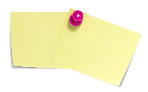 Doble nota adhesiva con pin rosa, y sombra
 - Foto, imagen