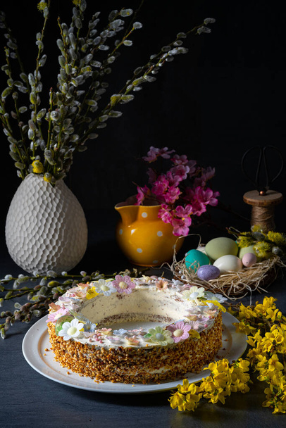 Perfect cake wreath for Easter table - Photo, Image
