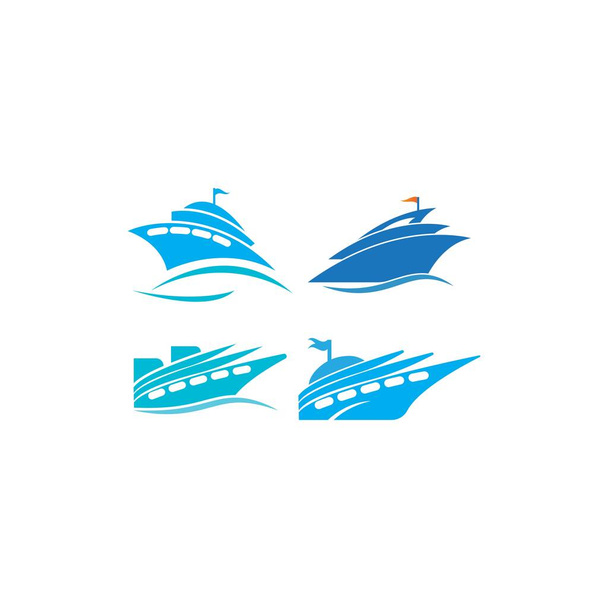bateau de croisière logo vectoriel icône modèle
 - Vecteur, image