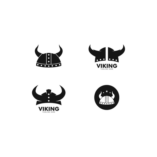 Viking sisak logó vektor ikon sablon tervezés  - Vektor, kép
