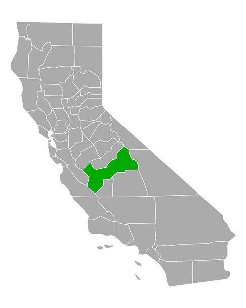 Mapa Fresna w Kalifornia - Wektor, obraz