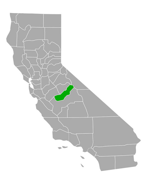 Map of Madera in California - Vector, Image