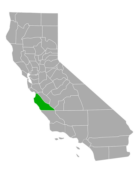 Map of Monterey in California - Vector, Image