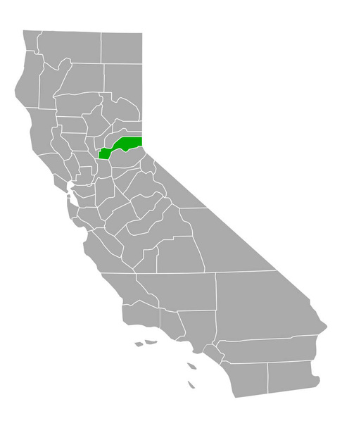 Karte von Placer in Kalifornien - Vektor, Bild