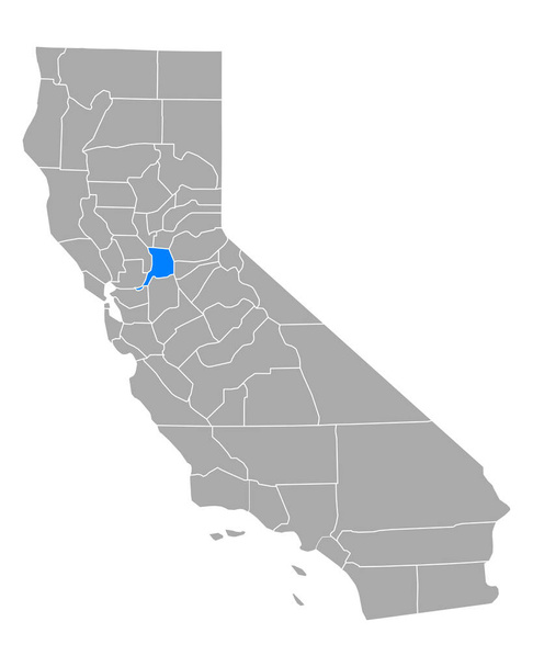 Map of Sacramento in California - Vektor, kép
