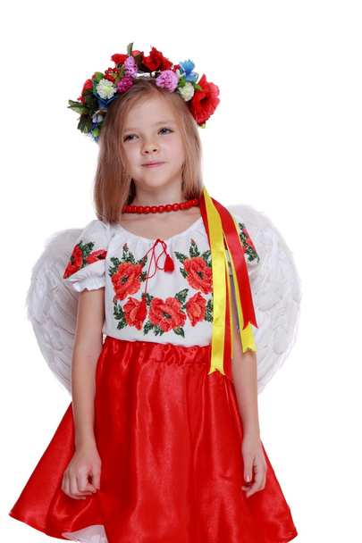 Little angel in Ukrainian costume - Φωτογραφία, εικόνα