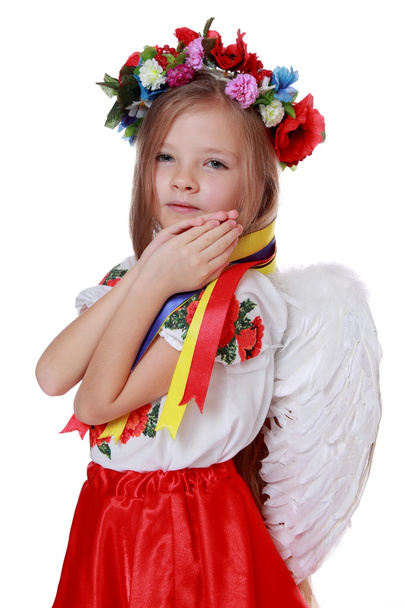 Little angel in Ukrainian costume - Valokuva, kuva