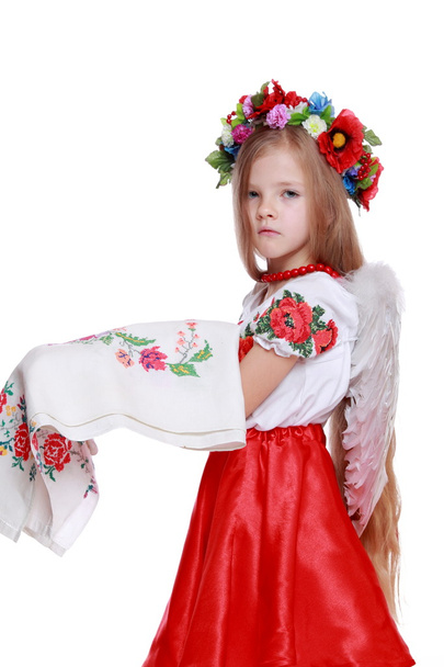 Girl in Ukrainian national costume - Foto, Imagem