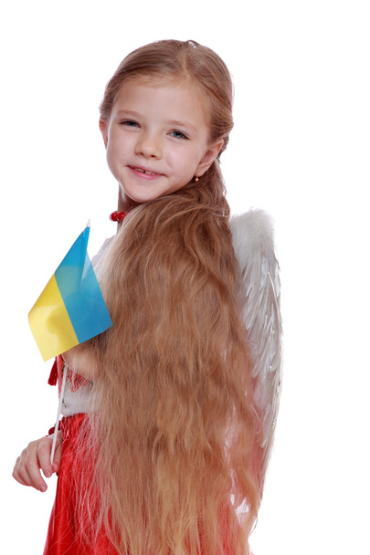 Girl in a national Ukrainian suit - 写真・画像