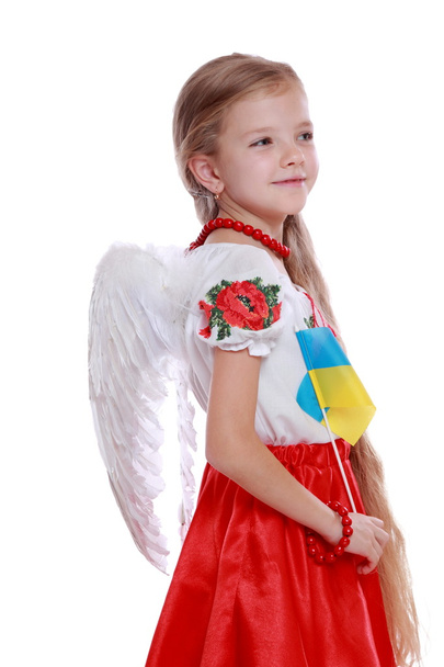 Ukrayna Milli takım elbiseli kız - Fotoğraf, Görsel