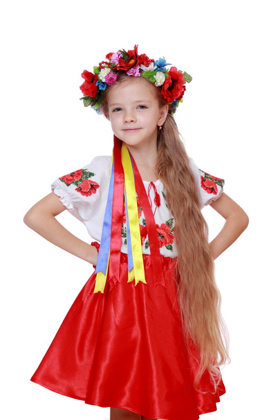 Girl in a Ukrainian national costume - Фото, зображення