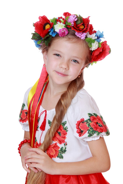 Girl in a Ukrainian national costume - Foto, Imagem