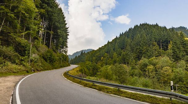 Ο επαρχιακός δρόμος οδηγεί στα βουνά του Μαύρου Δάσους - Φωτογραφία, εικόνα
