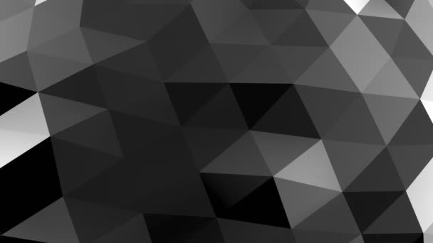Schuivende mesh textuur van driehoeken en reflectie. 3D-weergave - Video